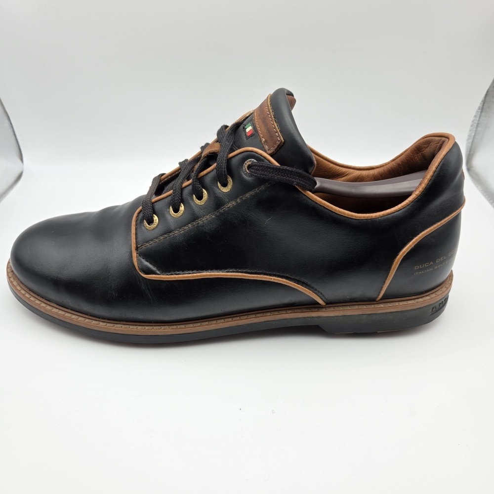Duca Del Cosma Black Golf Shoes Men's EU 44 US 11 Comfort Non Slip Waterproof - Picture 8 of 14